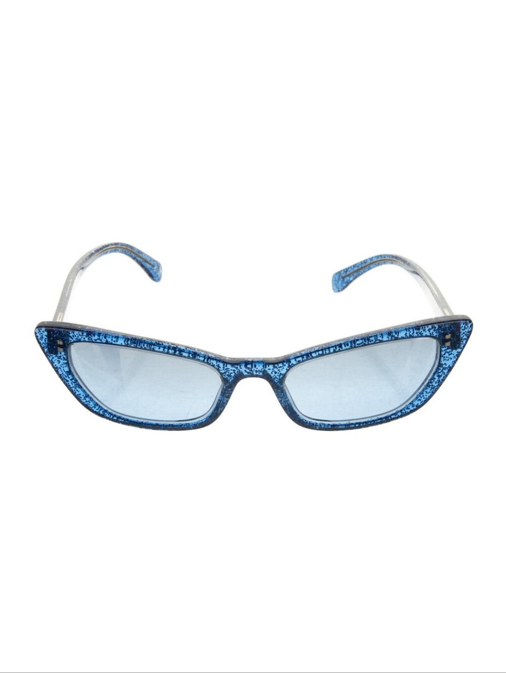 Miu Miu Blue Acetate Cat Eye Sunglasses